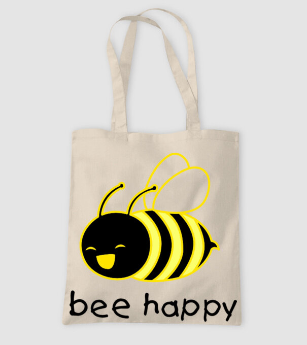 bee happy model nisipiu pe tricou