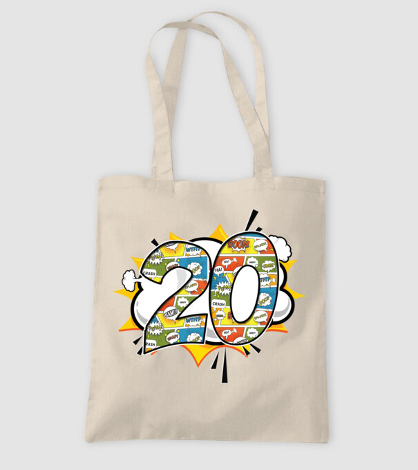 Birthday Comic Number 20 model nisipiu pe tricou