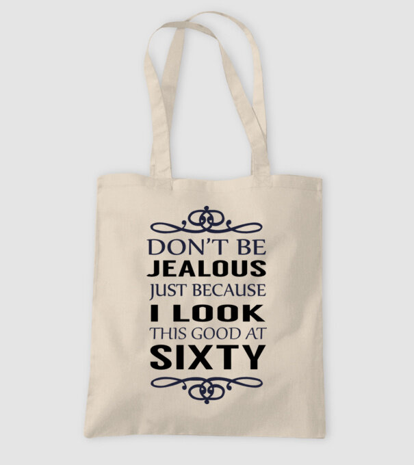 'Don''t be jealous - 60' model nisipiu pe tricou