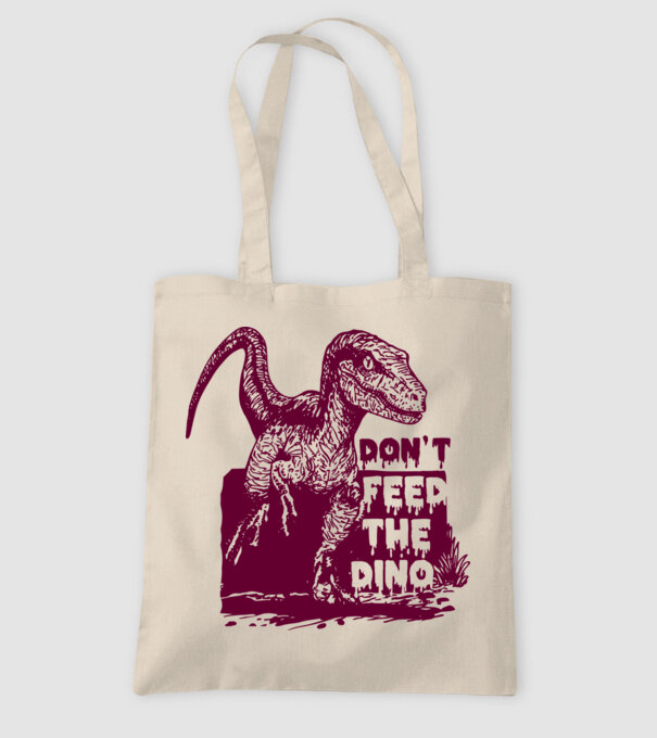Dont feed the dino model nisipiu pe tricou