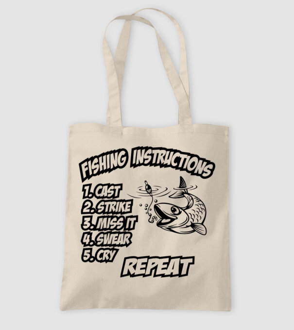 Fishing instructions model nisipiu pe tricou
