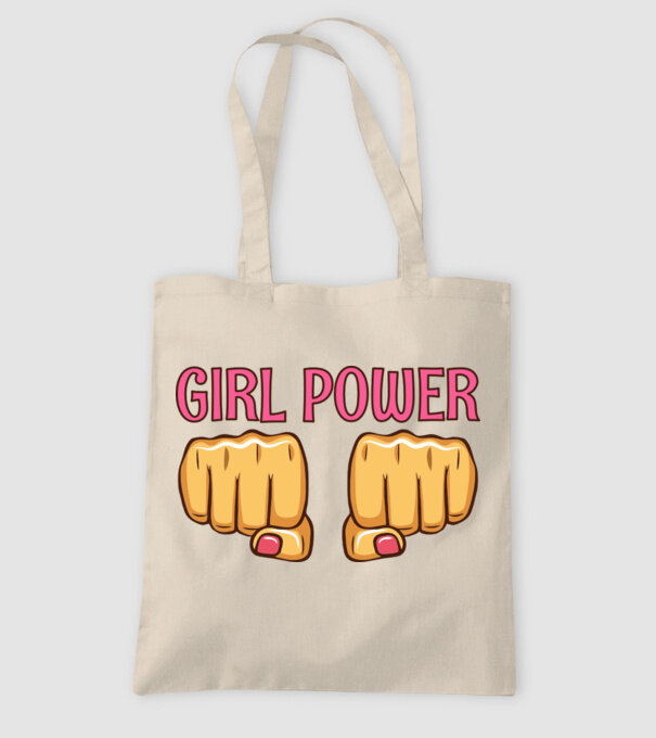 Girl Fist model nisipiu pe tricou