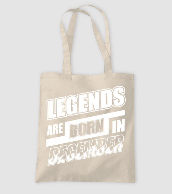 Legends are born in December model nisipiu pe tricou