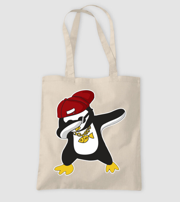 Pinguin DAB model nisipiu pe tricou