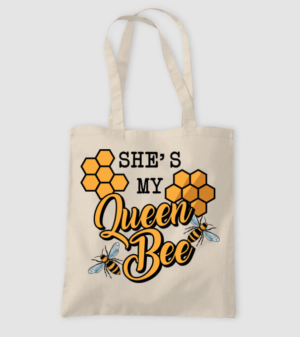 Queen Bee model nisipiu pe tricou