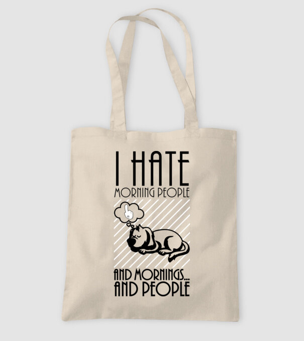 Urăsc dimineața model nisipiu pe tricou