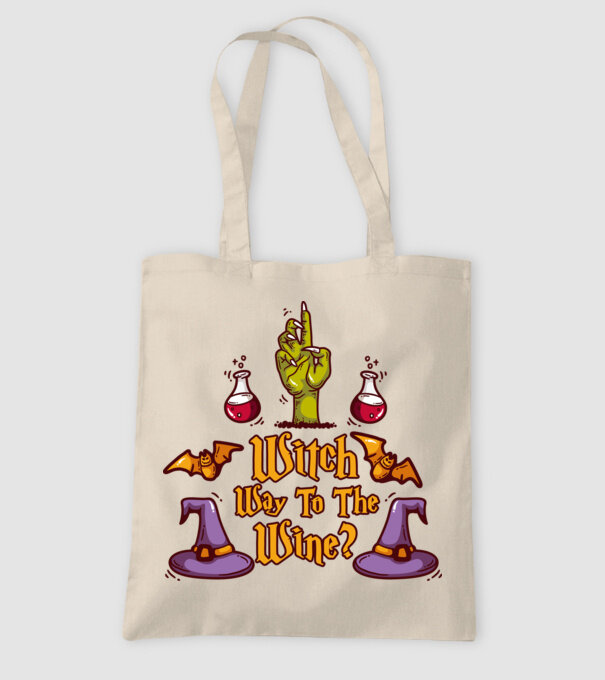Witch way to the wine model nisipiu pe tricou
