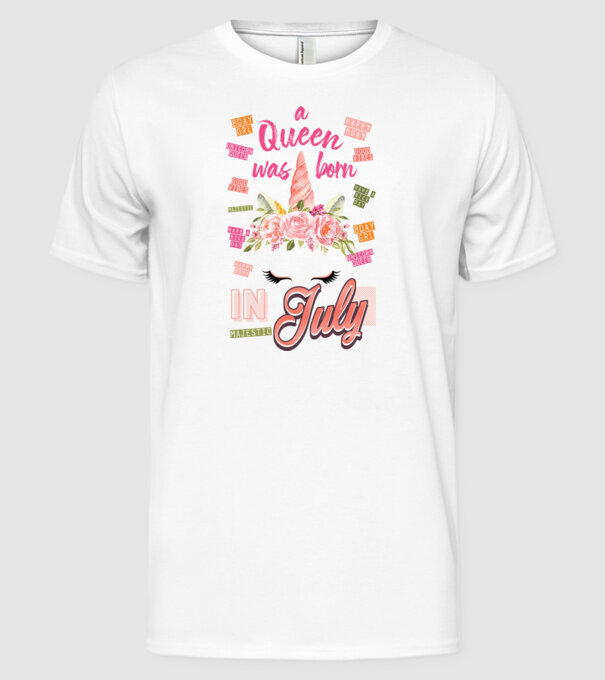 A queen was born in JÚLIUS model alb pe tricou