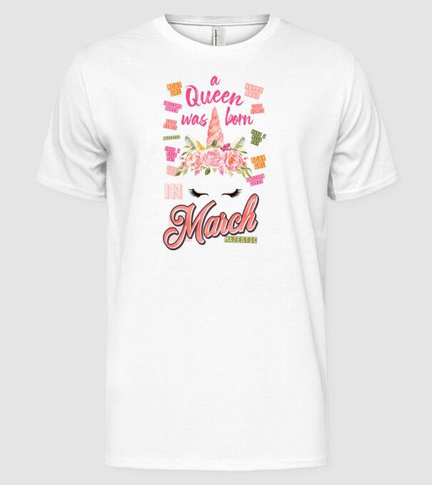 A queen was born in MÁRCIUS model alb pe tricou