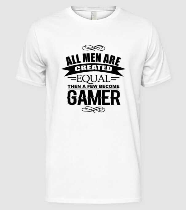 All men are created equal... model alb pe tricou