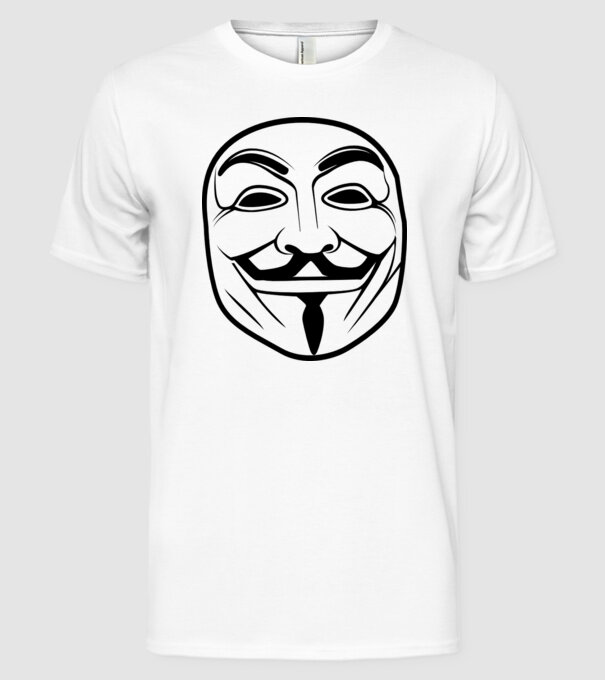 Anonymus model alb pe tricou