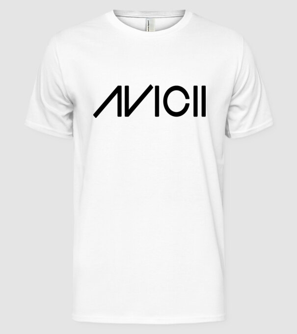 Avicii Logo model alb pe tricou