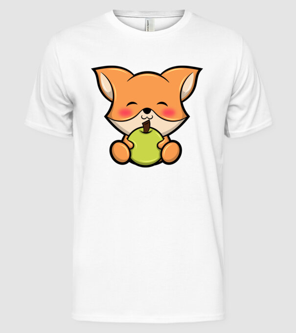 Baby Fox model alb pe tricou