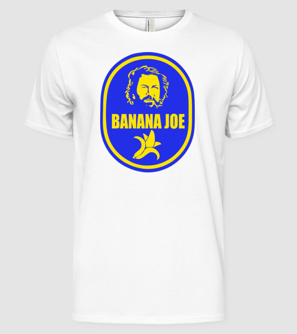 Banana Joe model alb pe tricou