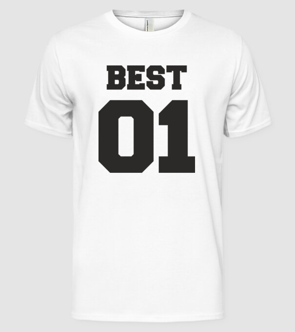 Best 01 model alb pe tricou