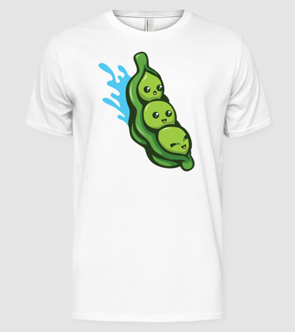 Mazăre model alb pe tricou