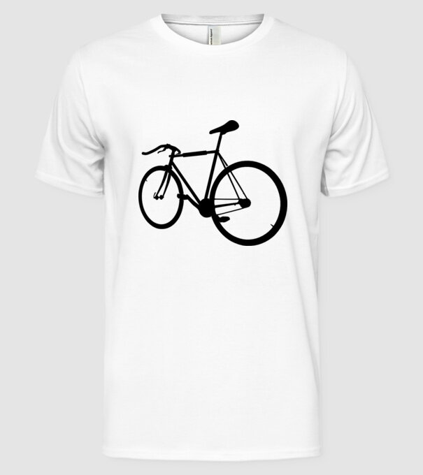 Bicicletă model alb pe tricou