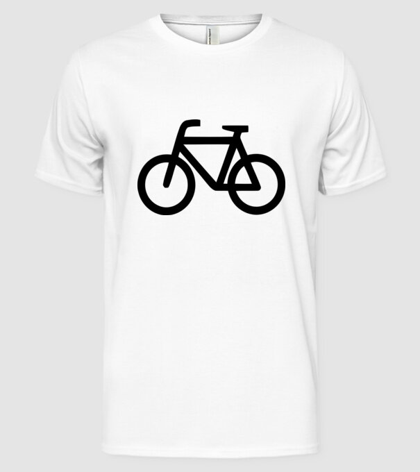 Bicicletă model alb pe tricou