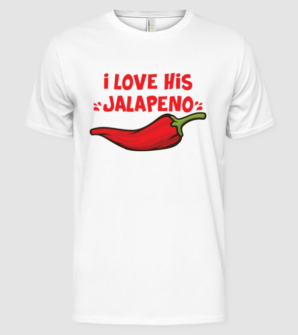 Couple JALAPENO model alb pe tricou