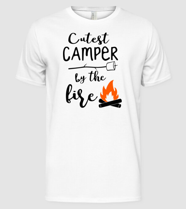 Cutest camper model alb pe tricou