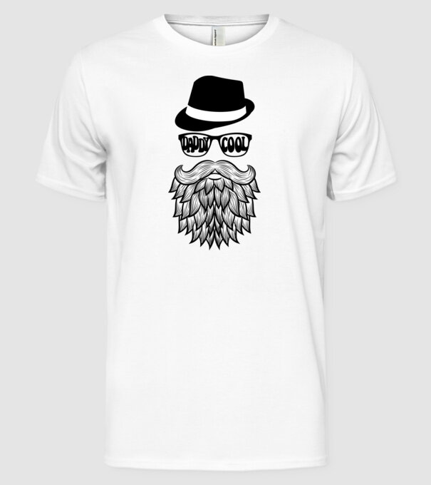 Daddy Cool model alb pe tricou