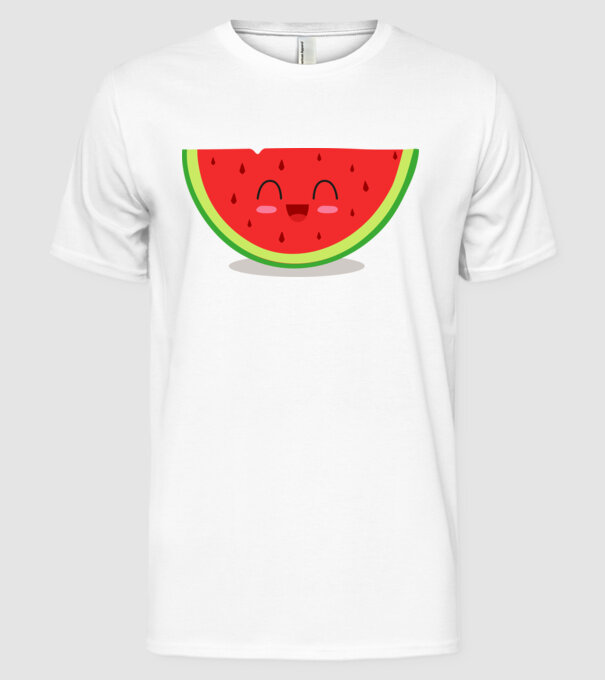Pepene model alb pe tricou