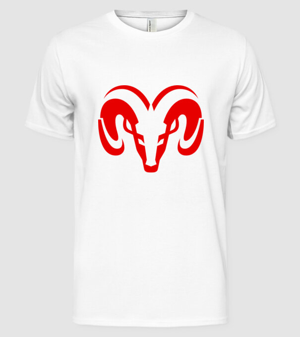 Dodge 1 model alb pe tricou
