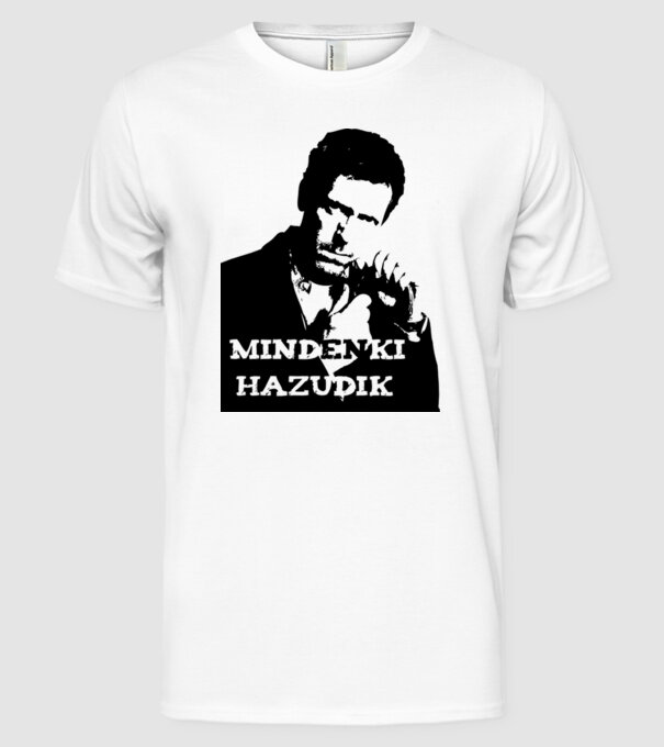 dr. house model alb pe tricou