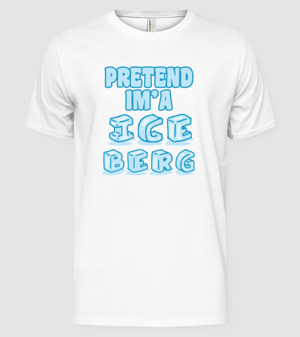 Iceberg carnaval model alb pe tricou