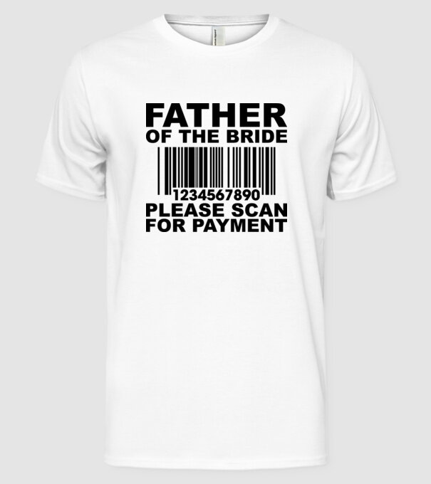 Father of the bride model alb pe tricou
