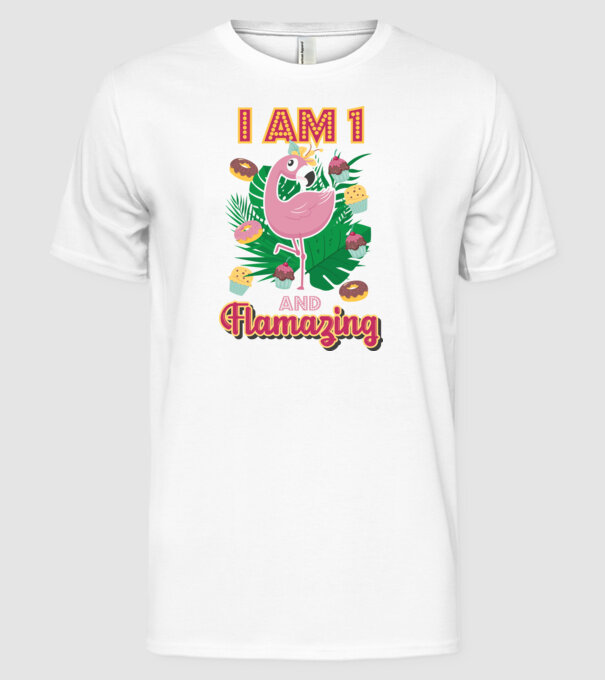 FLAMAZING Birthday 1 Years old model alb pe tricou