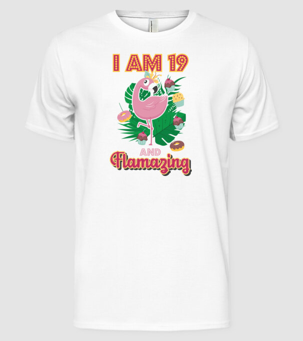 FLAMAZING Birthday 19 Years old model alb pe tricou