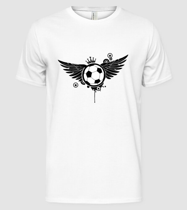 Aripă fotbal model alb pe tricou