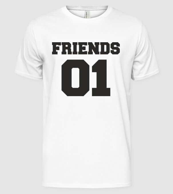 Friends 01 model alb pe tricou