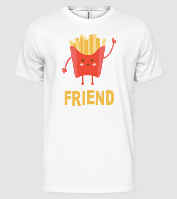 Friends cartofi model alb pe tricou