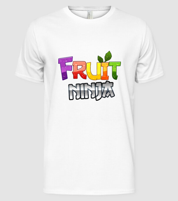 Fruit Ninja model alb pe tricou