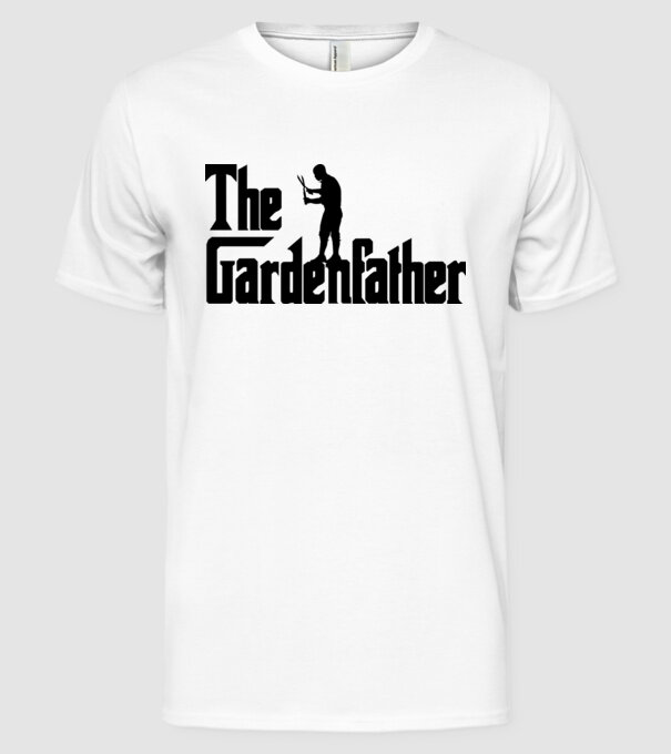 The Gardenfather model alb pe tricou
