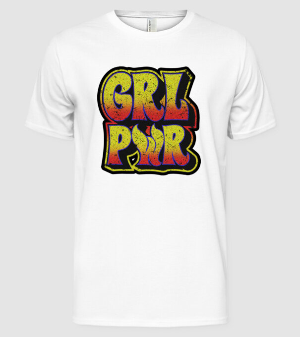 Girl power model alb pe tricou