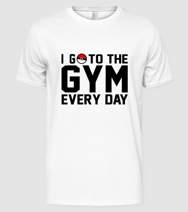 Gym every day model alb pe tricou