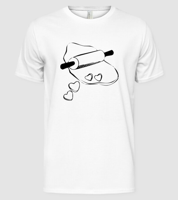 Inimă Frământată model alb pe tricou