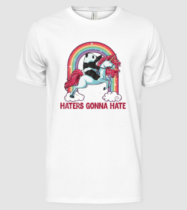 HATERS GONNA HATE model alb pe tricou