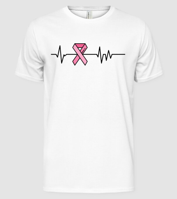 Heartbeat faith model alb pe tricou