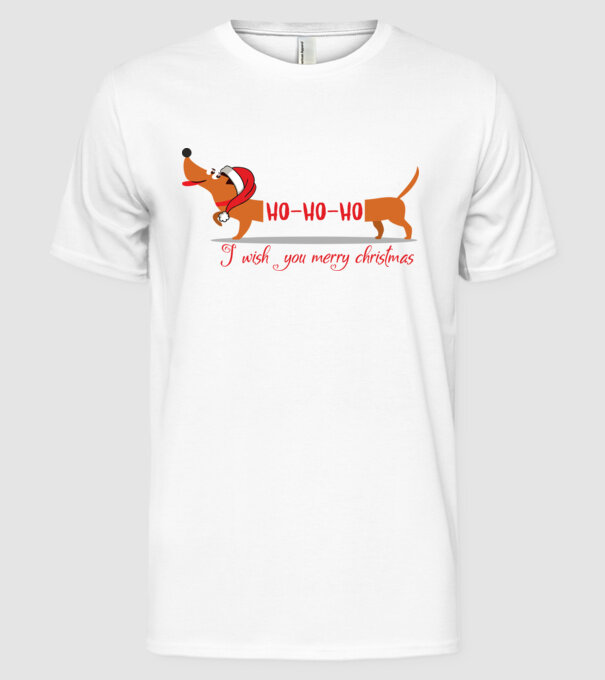 HoHoHo model alb pe tricou