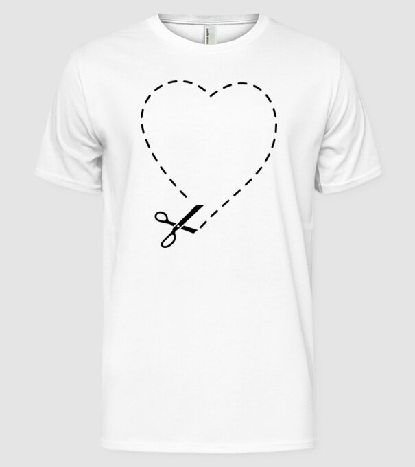 How to cut a Heart model alb pe tricou