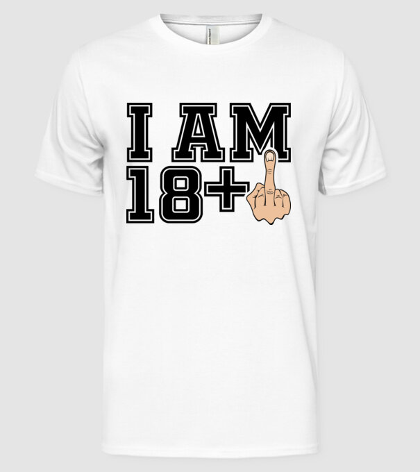 Funny Birthday I am 19 model alb pe tricou
