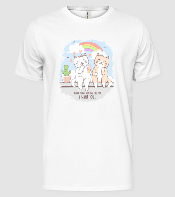 i dont want someone like you model alb pe tricou