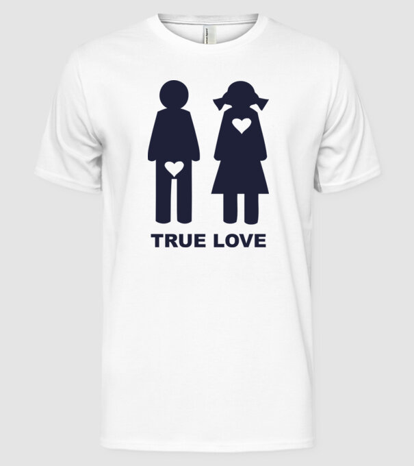 Dragoste Adevărată model alb pe tricou