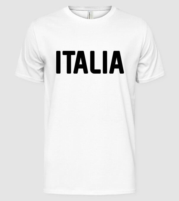 Italia model alb pe tricou