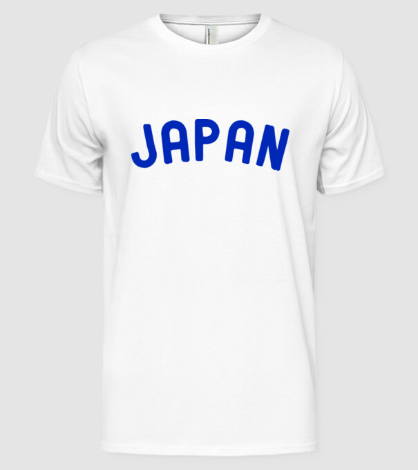 Japan model alb pe tricou