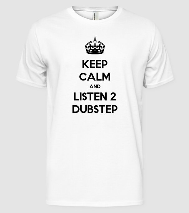 Keep Calm... model alb pe tricou